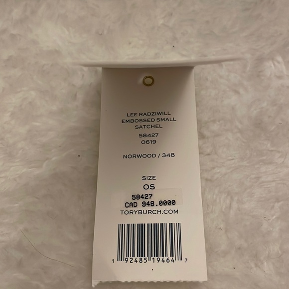 Authentic Tory Burch Lee Radziwill Satchel Croc Embossed Leather Satchel - Picture 7 of 15